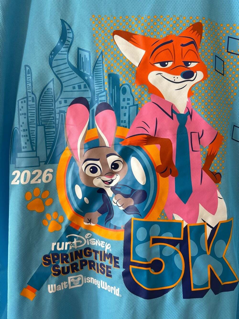 Zootopia Disney Springtime Surprise 5K T-Shirt Size L Blue